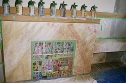 fake rock painting step
4