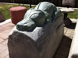 sleeping dragon rock
sculpture