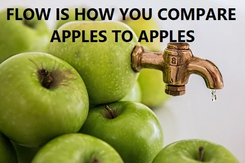 Flow rate is how you compare apples to apples