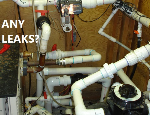 leaks in pool plumbing