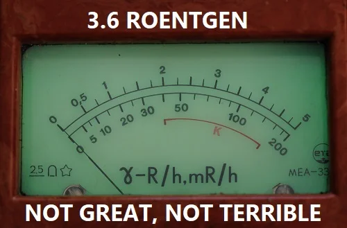3.6 roentgen not great not terrible pool water