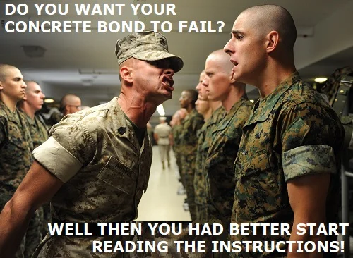 instructions for bonding concrete