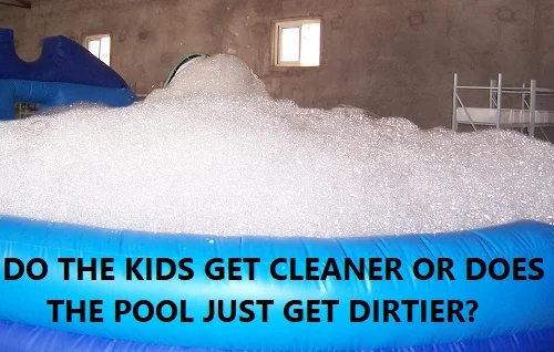 Swimming pool bubble party