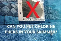 Can you put chlorine in your pool skimmer