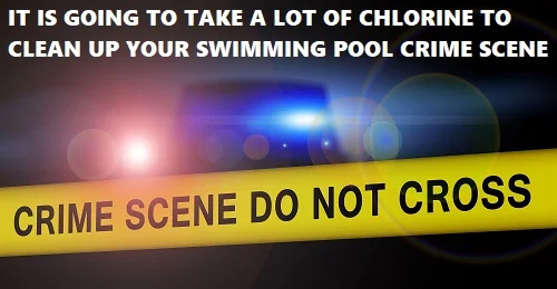 adding chlorine sanitizer to a pool