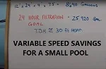 variable speed pump savings on a small pool
