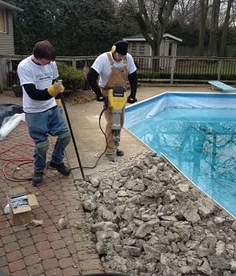pool deck removal