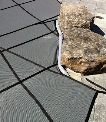 pool safety cover diving rock cutout