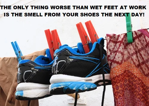 bring extra dry clothes to work