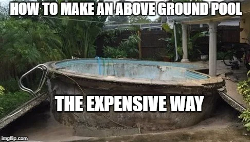 draining a concrete pool for the winter