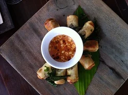 fried spring rolls in Cambodia