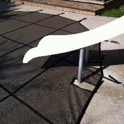 safety cover installation with
slide progress pics