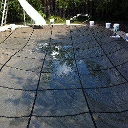 safety cover installation with
slide progress pics