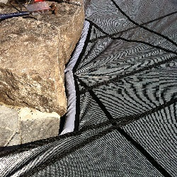 safety cover installation
with waterfall progress pics