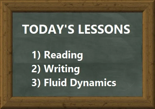 reading, writing and fluid dynamics