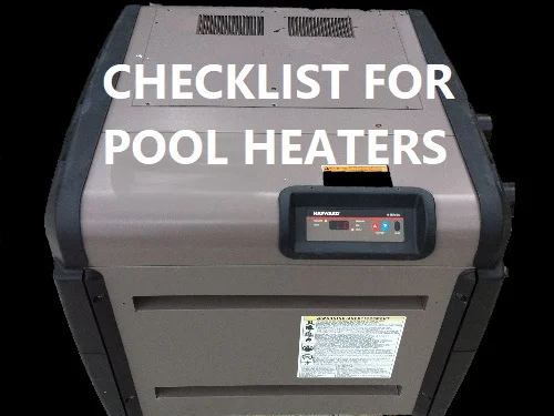 pool heater checklist