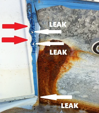 leaking vinyl pool steps