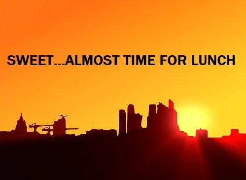 eating lunch at sunrise