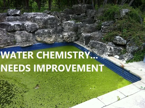 Pool water chemistry needs improvement