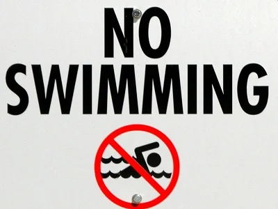 no swimming