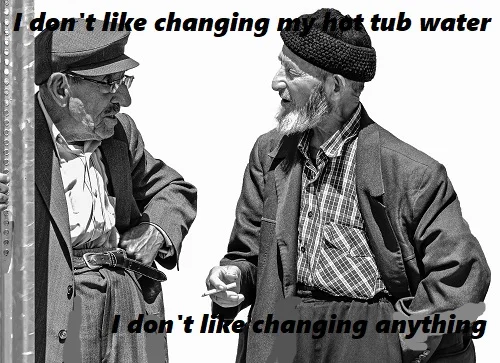 changing old hot tub water