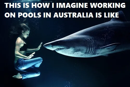working on pools in Australia