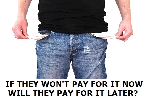 customers need to pay for custom orders