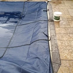 rectangle pool safety cover 

installation progress pictures