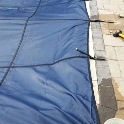 rectangle pool safety cover 

installation progress pictures