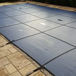 rectangle pool safety cover 

installation progress pictures