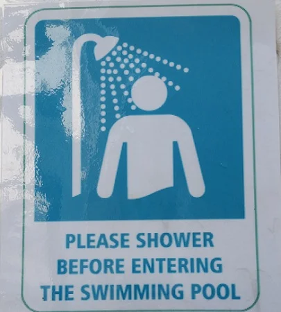 shower before entering pool