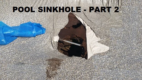 Above ground pool sinkhole part 2
