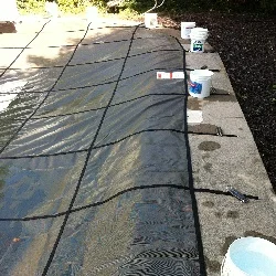 safety cover installation with slide 

progress pics