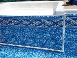 installing vinyl pool step flange