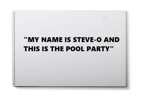 Steve-O swimming pool