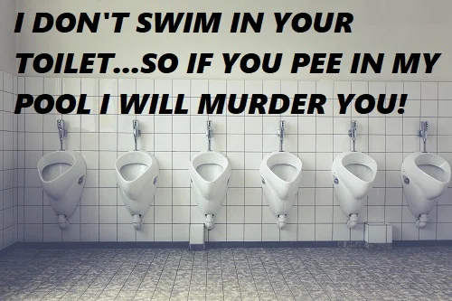 Don't Pee In Pool Sign