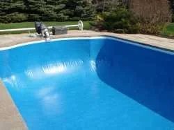 pool liner under vacuum