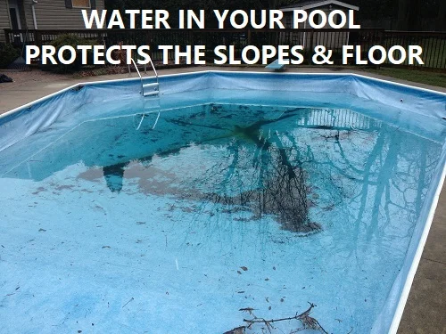 How to stop water leaking into empty vinyl pool