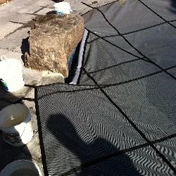 safety cover installation 

with waterfall progress pics