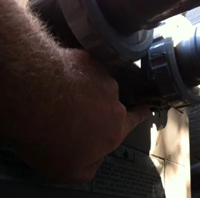 gas heater winterizing port